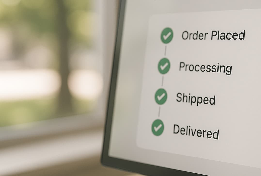 Screenshot der Reparaturverfolgungs-Oberfläche